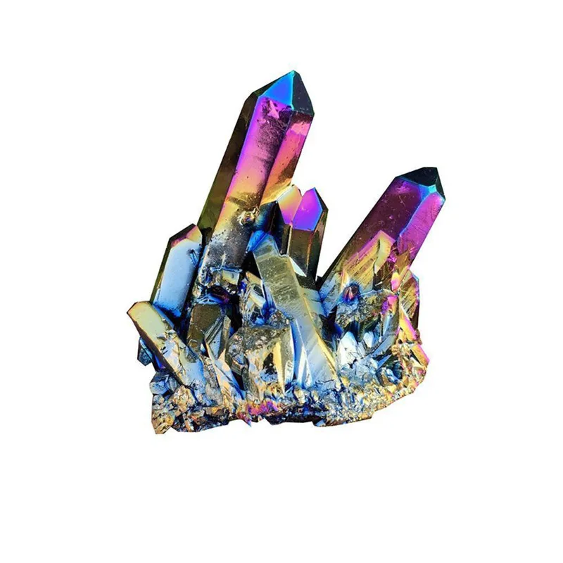 50 g Prirodna Aura Duga Titan Висмут Quartz Crystal Klaster Uzorci Dragulja ВУГ Zdrav Mineral Kamen Kućni Dekor Slika 5