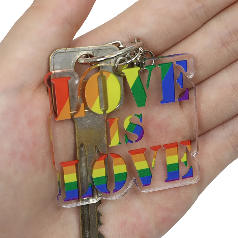 Modni LGBT Zastava Prelijeva Srce Akril Privjesak Beskonačno Lezbijska Ljubav Ponos Dvosmjerni Privjesak Unisex Nakit Pribor Pokloni Slika 5