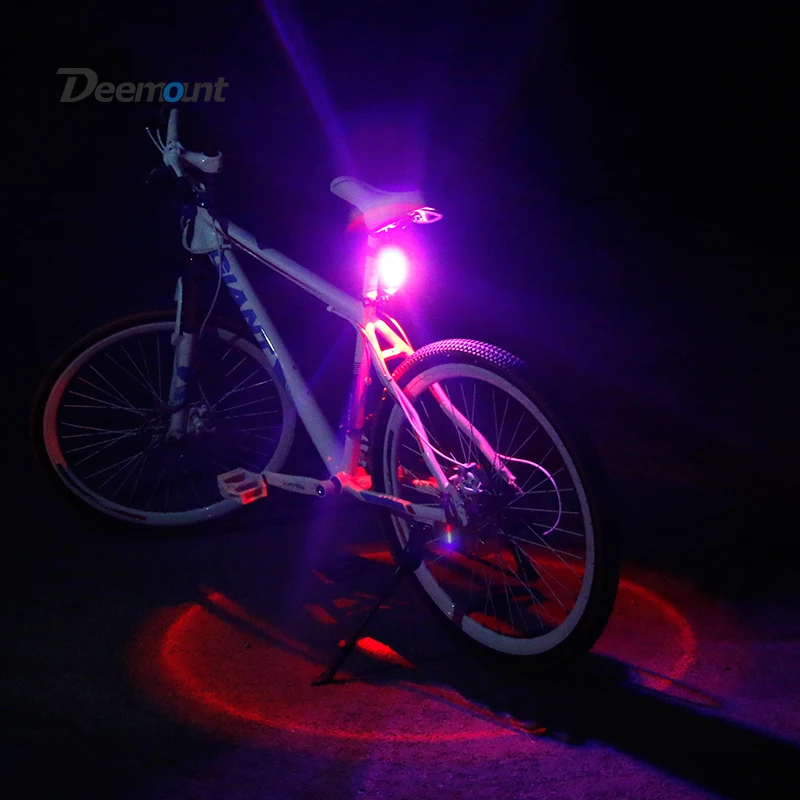 Deemount Vrući Novi Bike dugo svjetlo 3 Boje u 1 Žarulja LED COB Vizualno Upozorenje Bicikl dugo Svjetlo 100LM 850aAH Punjiva Slika 4