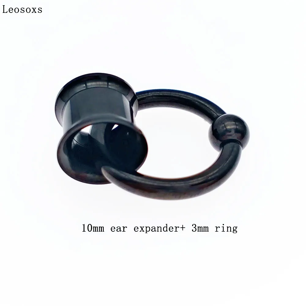 Leosoxs 1 set Od Nehrđajućeg Čelika Dual Flash Uho Manometar Priključak Vijak Odgovara Tijelo Tunela Nožica Uho Manometar Alat za Nakit Piercing Slika 2