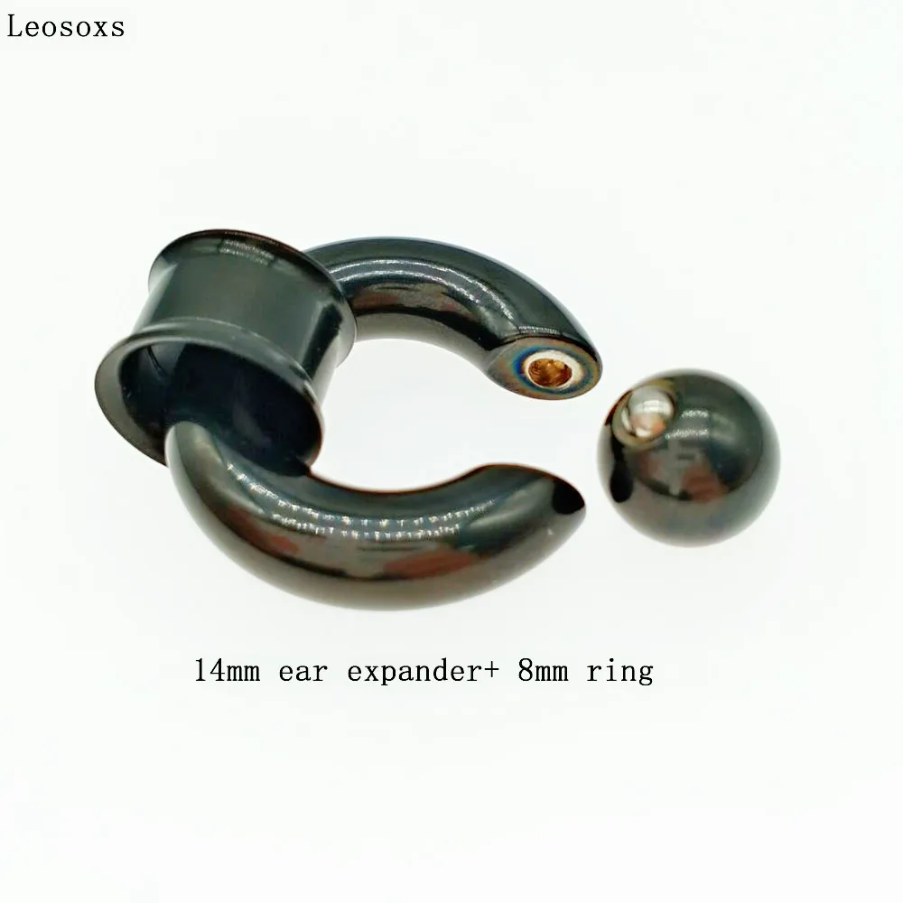 Leosoxs 1 set Od Nehrđajućeg Čelika Dual Flash Uho Manometar Priključak Vijak Odgovara Tijelo Tunela Nožica Uho Manometar Alat za Nakit Piercing Slika 4