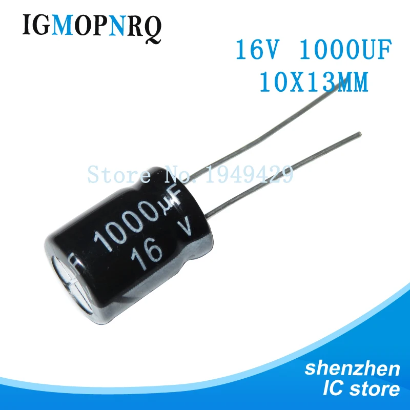 10 kom. Visoke kvalitete 16V1000 uf 10*13 mm 1000 uf 16 U 10X13 Elektrolitski kondenzator Slika 1