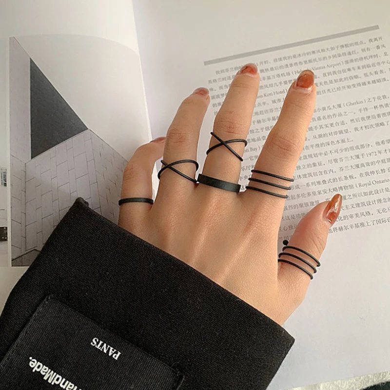 Originalni Dizajn Zlatne Boje, Okrugle Šuplje Geometrijski Prstenovi Set Za Žene Moda Križ Twist Otvoreni Prsten, Joint Ring Mke Svadbene Darove Slika 0