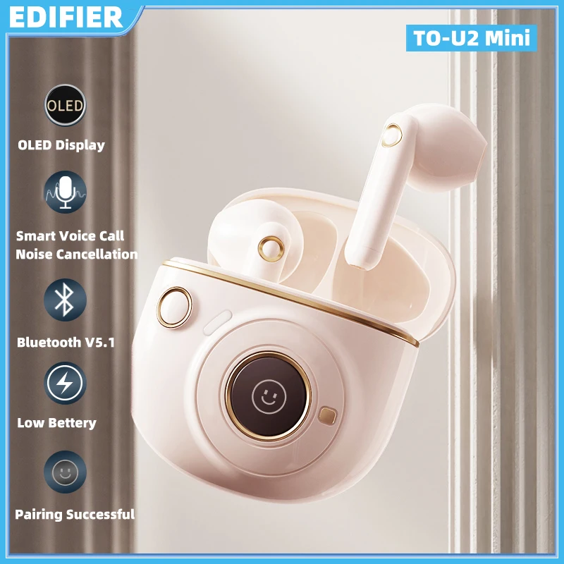 Bežične slušalice EDIFIER TO-U2 Mini True s aktivnim vozačima 13 mm, dostupne za Android i ISO Slika 1