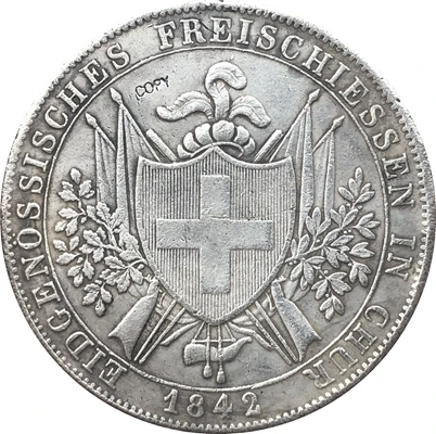 Kopija švicarski kovanica 1842 Slika 0