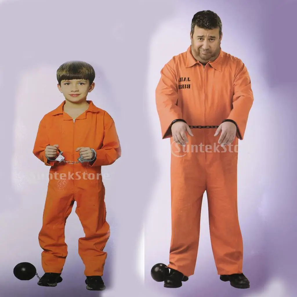 Zatvorenik Zabava College Maske Odijelo Gospodo Dječaci Zatvorenik Kombinezon Narančasti Kombinezon Slika 2