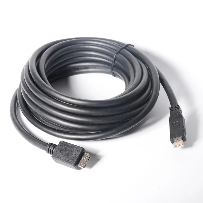 USB kabel za C - Micro USB 3.0 5 m (USB C - USB Micro B 3.0, Micro USB 3.0 - USB-C) i crne boje (16,4 ft, 5 metara) Slika 3