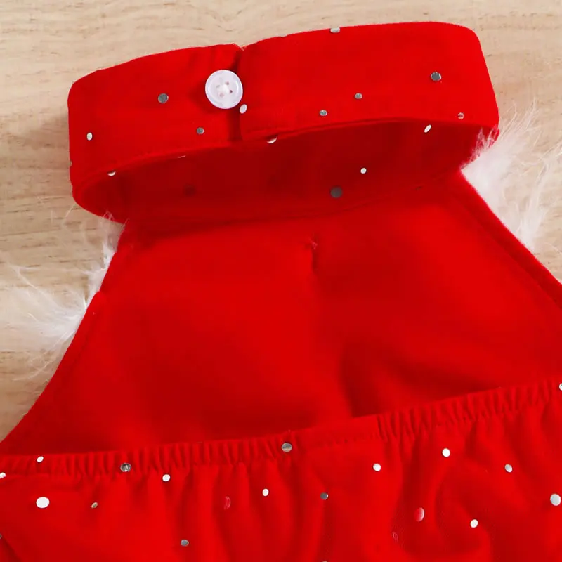 Božićni Smještaj Haljina čipka-up S otvorenim Leđima Za Djevojčice Slika 3