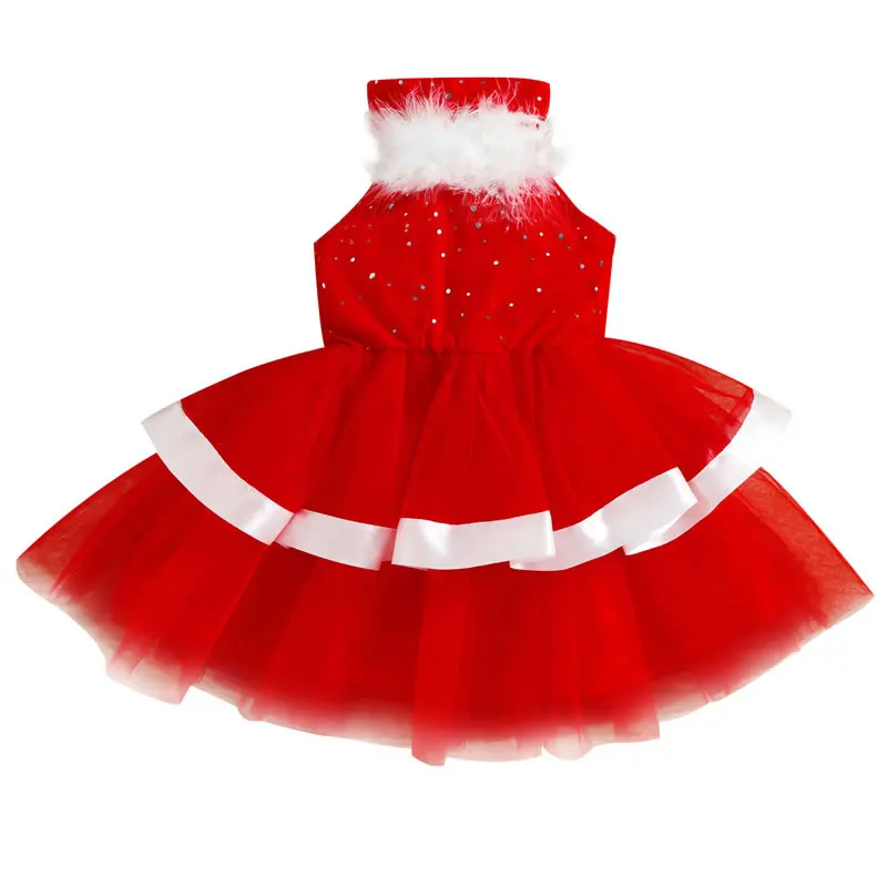 Božićni Smještaj Haljina čipka-up S otvorenim Leđima Za Djevojčice Slika 4