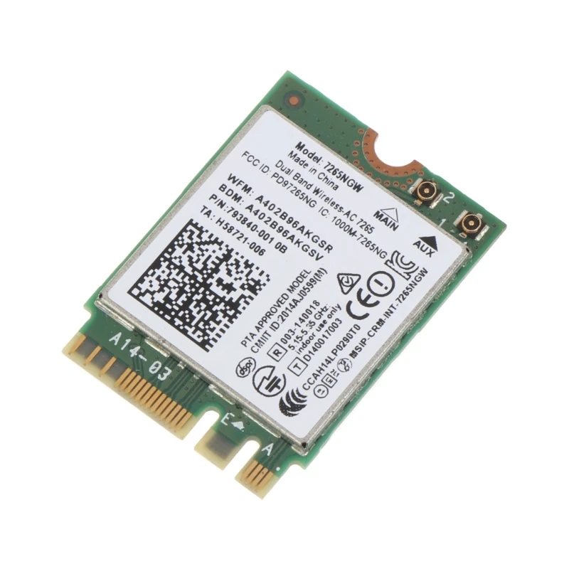 Q39D ForIntel 7265NGW dual-band wireless-AC 7265 867 Mbps, 802.11 ac 2x2 Podršku za Wi-Fi Bluetooth-com 4.0 NGFF M. 2 Mini-kartica pci-e Slika 5