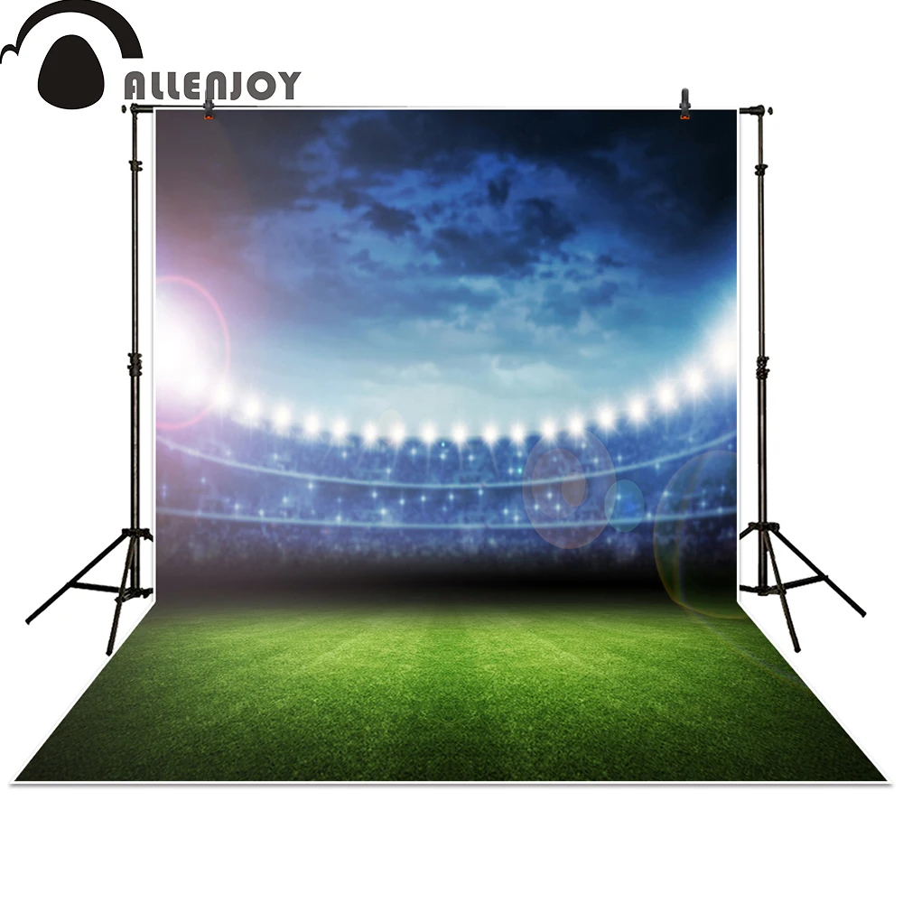 Allenjoy pozadina za fotografiranje nogomet nogometni teren i trava prvak sportske oblaka podloga za foto-studio originalni dizajn Slika 1