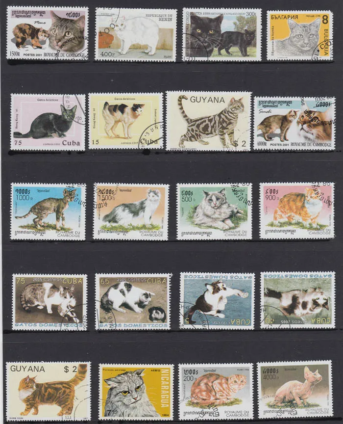 50 kom./pak. Mačka se razlikuje od mnogih zemalja, nema Ponavljanja Neiskorištenih poštanskih maraka za kolekcionarstvo Slika 3