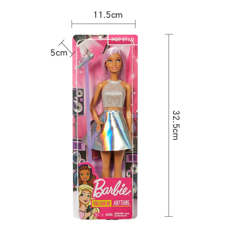 Originalni Model Barbie Igračke FBR37 Модница Поппен Rock Zvijezde Rock Stil Pop Način Igračke Za Djevojčice rođendanski Poklon Bonecas Igračke FBR37 Slika 4