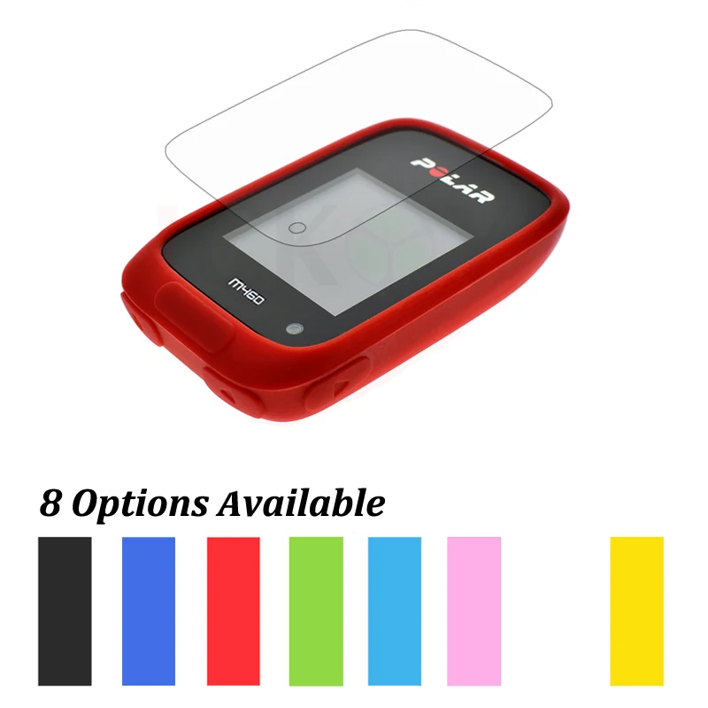 Gumena Zaštitna Torbica za Kožu + Prozirna Zaštitna Folija za Ekran za Велокомпьютера GPS Polar M460 Muti-Colors Slika 4