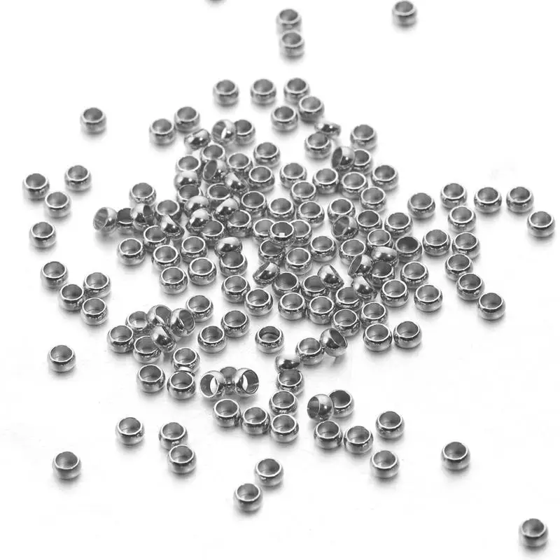 100 kom./lot 1,5 2 3 mm Perle S Rupama Od Nehrđajućeg Čelika Razuporne Perle Razuporne Slobodan Perle Za Samostalnu Izradu Nakita Pribor za Ovjes Slika 3