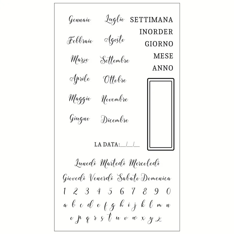Talijanski Prozirne Marke za Scrapbooking Brisevi Bistra Print Background Pečat Izrada Kartice po Svojim Rukama Slika 0