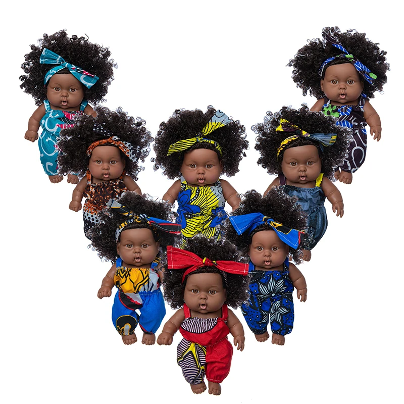 NOVI 1pc 20 cm multi stil Afrički crni dijete eksplozija glave crna koža dječja igračka Slika 1