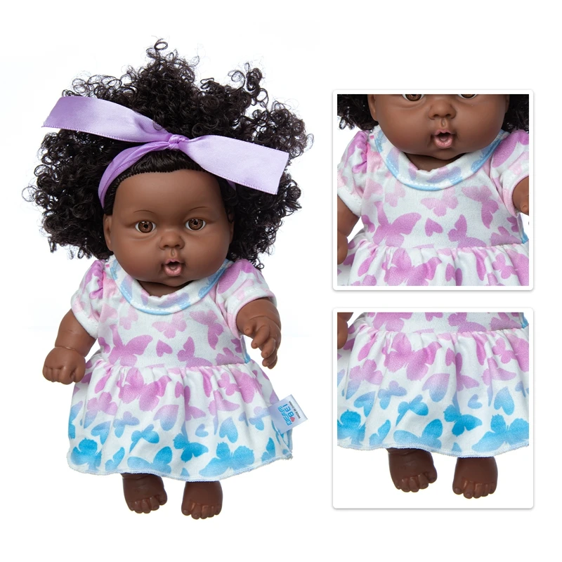 NOVI 1pc 20 cm multi stil Afrički crni dijete eksplozija glave crna koža dječja igračka Slika 3