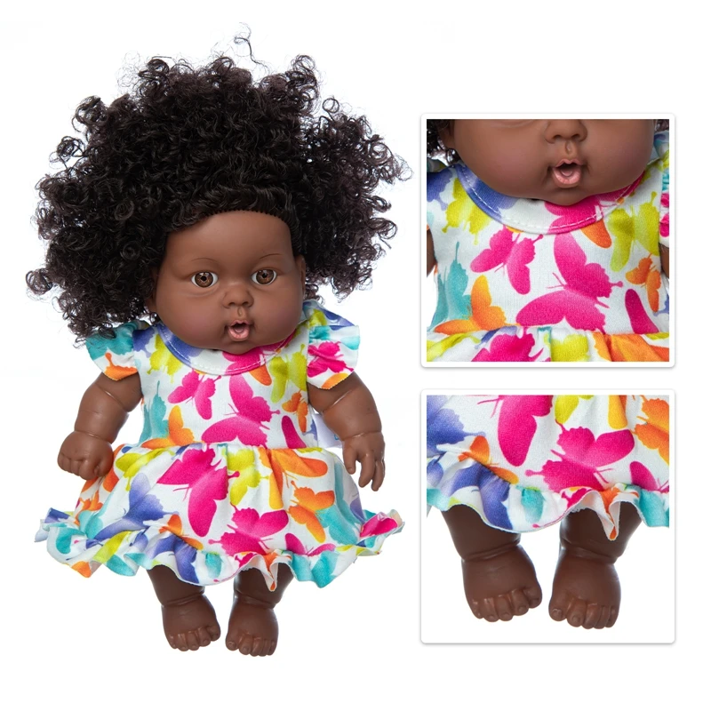 NOVI 1pc 20 cm multi stil Afrički crni dijete eksplozija glave crna koža dječja igračka Slika 4