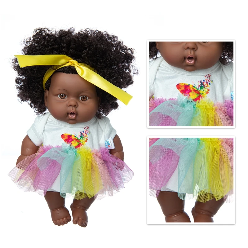 NOVI 1pc 20 cm multi stil Afrički crni dijete eksplozija glave crna koža dječja igračka Slika 5