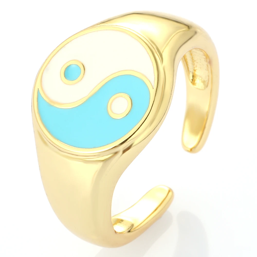 Tai Chi Trač Amulet, Prstenje za Žene i Muškarce 3 Boje Boho Prsten Gotička Zlatna Boja Vjenčano Prstenje 2021 Trend Vjenčano Prstenje Koearn Slika 1