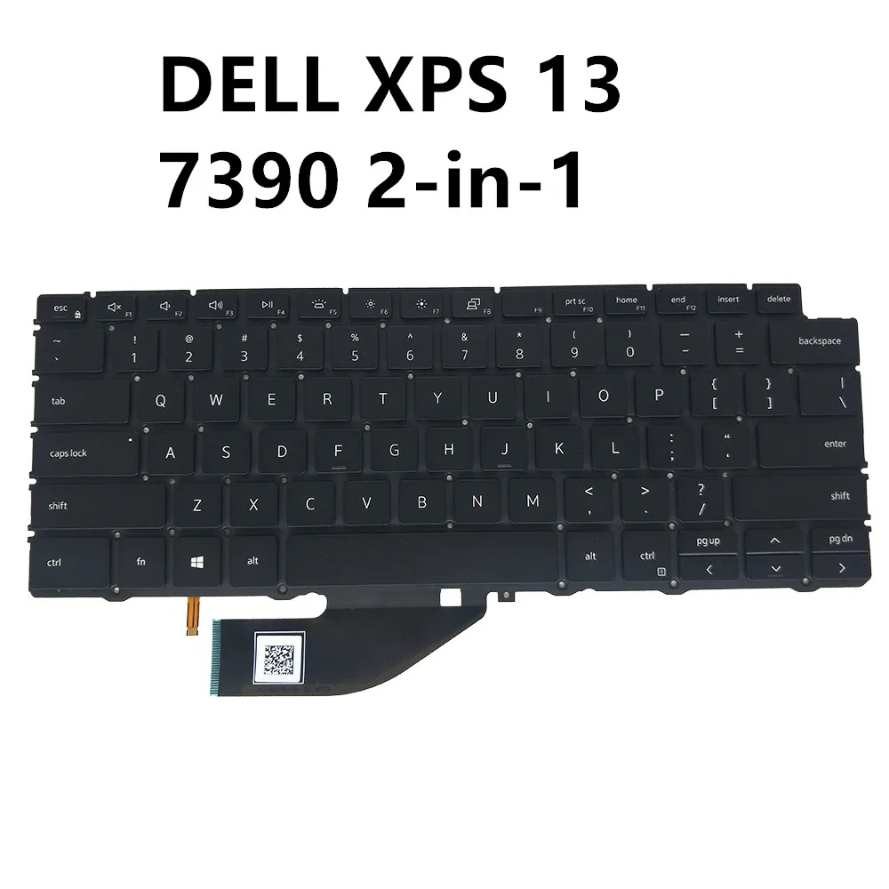 Tipkovnica SAD za Dell XPS 13 7390 2-u-1 na engleskom jeziku crna s pozadinskim osvjetljenjem 04J7RW NSK-ET0BC PK132C91A00 4J7RW original Slika 4