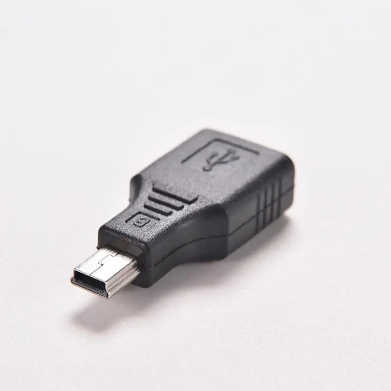 Mini USB 2.0 A Ženski na Micro/Mini USB B 5-pinski Priključak OTG Host adapter je Pretvarač Priključak do 480 Mb/s, Crna Slika 1