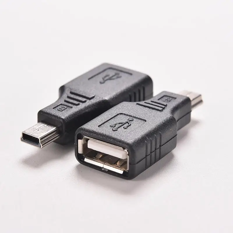 Mini USB 2.0 A Ženski na Micro/Mini USB B 5-pinski Priključak OTG Host adapter je Pretvarač Priključak do 480 Mb/s, Crna Slika 5