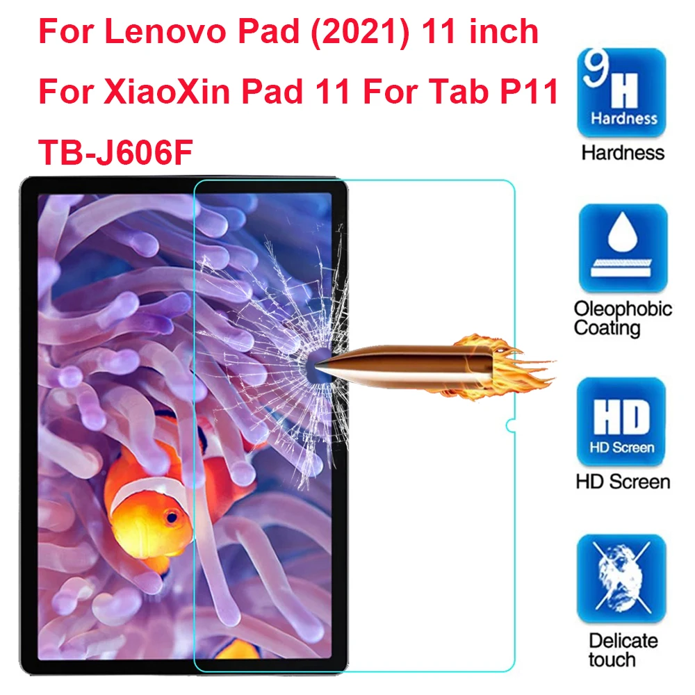 Kaljeno staklo 9H za Lenovo Pad (2021) 11 inča XiaoXin Pad Za 11 Tab P11 TB-J606F Zaštitni film tableta Slika 3