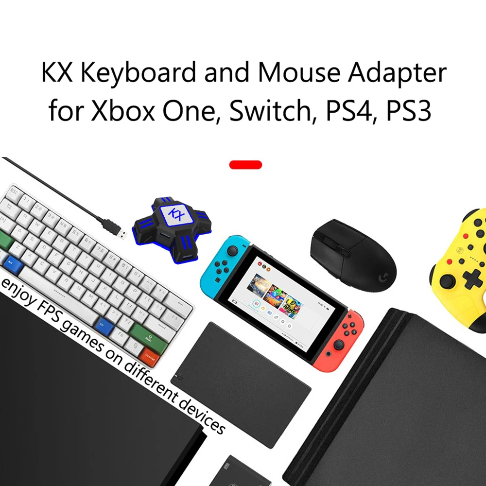 KX USB Kontroleri igru Adapter je Pretvarač Video igre Tipkovnica i Miš Konverter za prebacivanje/Xbox za PS4/PS3 Slika 4