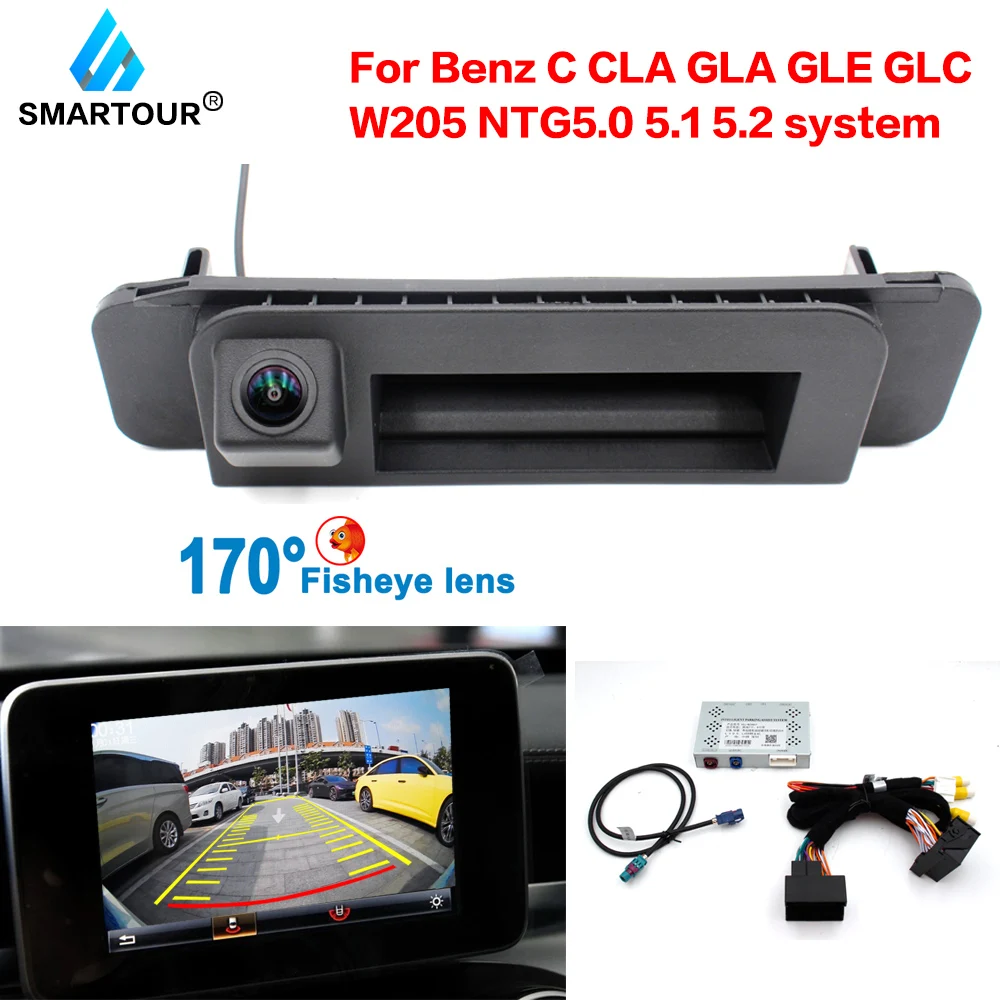 170 ° HD Ručka Sučelje Kamere Unazad Originalni Adapter Monitor Za Mercedes Benz C CLA GLA GLE GLC W205 NTG 5.0 5.1 5.2 Sustav Slika 2