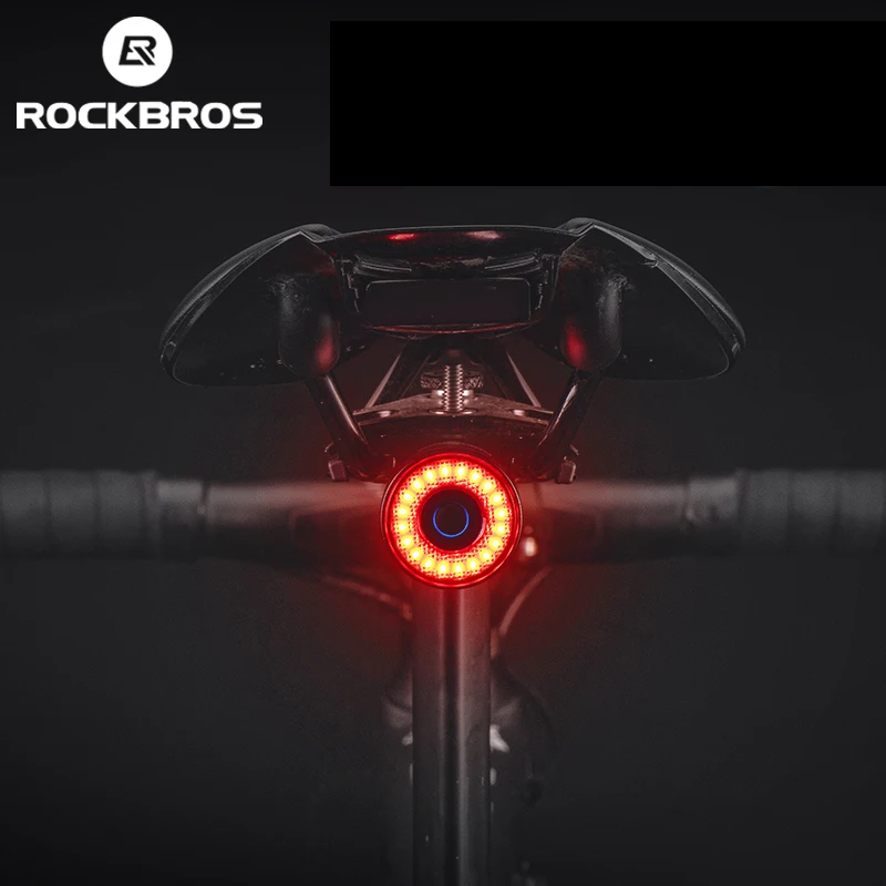 ROCKBROS Bicikl dugo Svjetlo MTB Cestovni Bicikl Noćni Biciklizam dugo Svjetlo Inteligentan Senzor za Kočnice Upozoravajuća Žaruljica Vodootporan Pribor Za Bicikle Slika 3