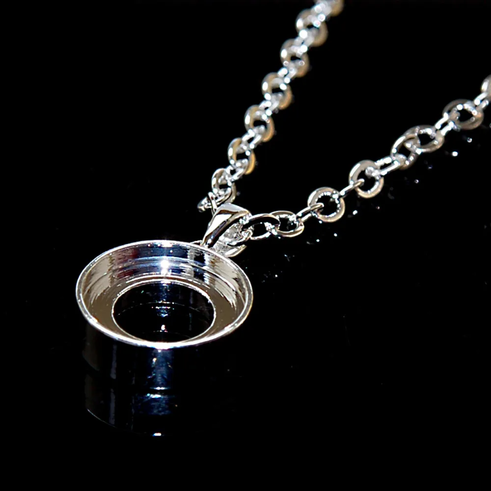 Ogrlica Miasol DIY, zamjenski ogrlica, okrugli privjesak s lancem za ogrlice-sharma DIY (insert jewelpop nije u kompletu) Slika 2