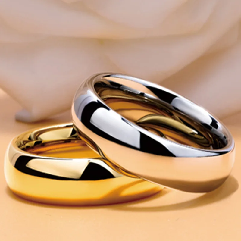 Samo 4 mm дуговое сферическое glatko prsten od nehrđajućeg čelika od титановой čelika, muško i žensko zaručnički prsten za par Slika 0