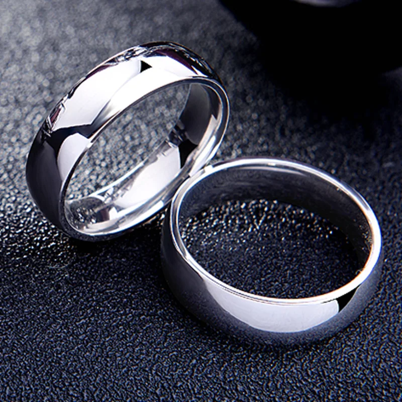 Samo 4 mm дуговое сферическое glatko prsten od nehrđajućeg čelika od титановой čelika, muško i žensko zaručnički prsten za par Slika 1