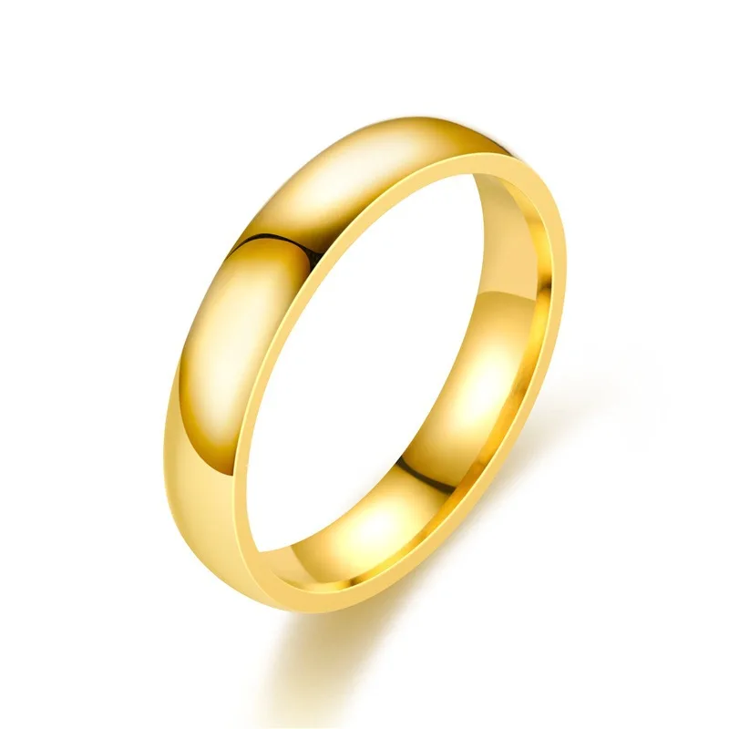 Samo 4 mm дуговое сферическое glatko prsten od nehrđajućeg čelika od титановой čelika, muško i žensko zaručnički prsten za par Slika 4
