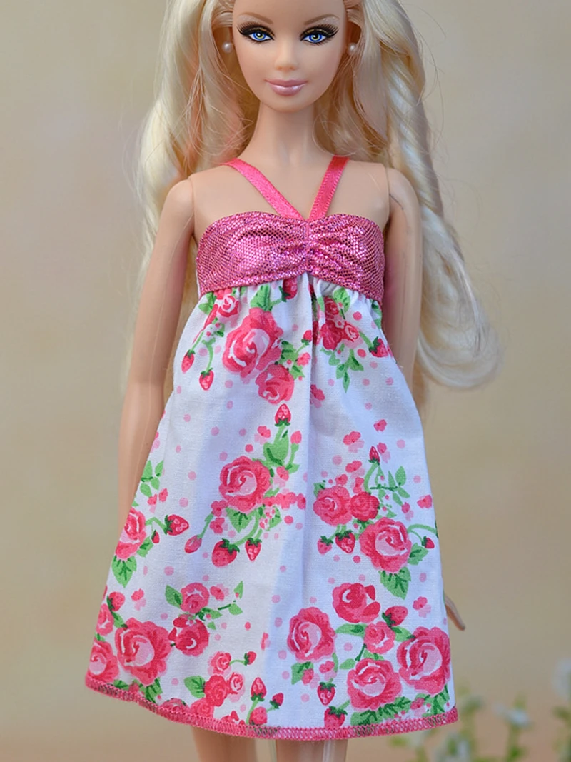Pink lutkarska odjeća za lutke Barbie Odjeću Rose Večernjih haljina za lutke 1/6 BJD Cijela haljina s otvorenim leđima za Barbie lutke Dječje Igračke Slika 0