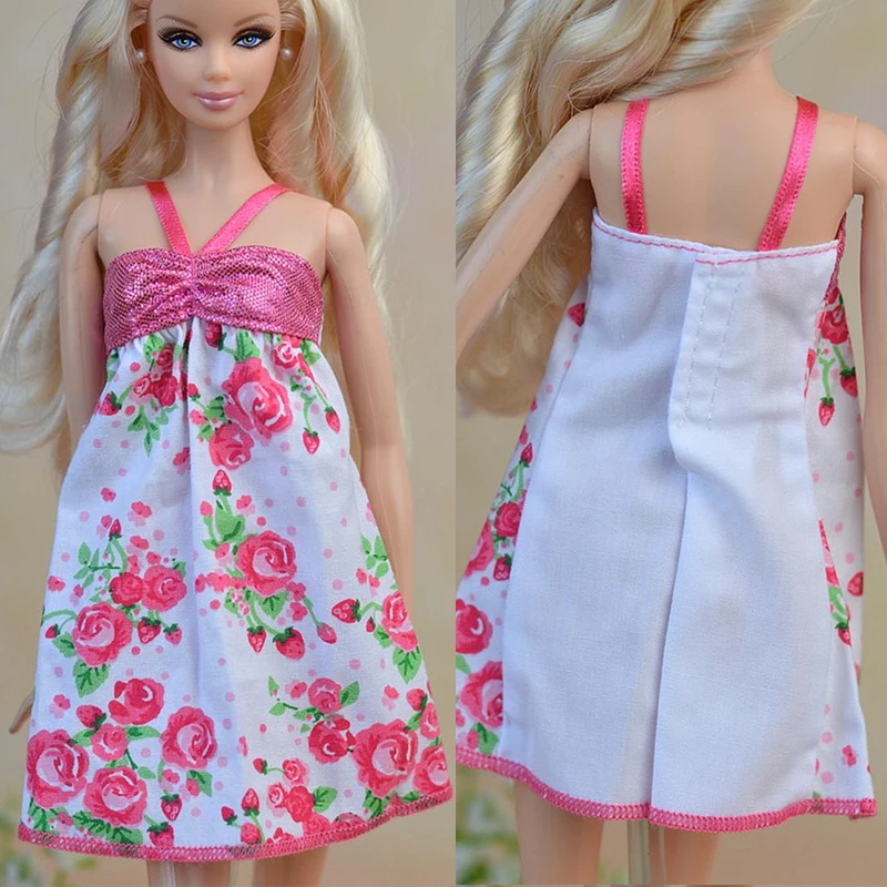Pink lutkarska odjeća za lutke Barbie Odjeću Rose Večernjih haljina za lutke 1/6 BJD Cijela haljina s otvorenim leđima za Barbie lutke Dječje Igračke Slika 2