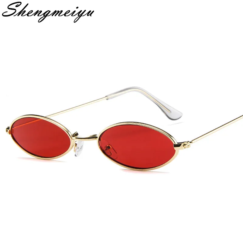 1PC Unisex Klasicni Male Ovalne Naočale za muškarce Men ' s klasicni Metalni okvira žuto crveno vintage male okrugle sunčane naočale za žene 2021 Slika 2