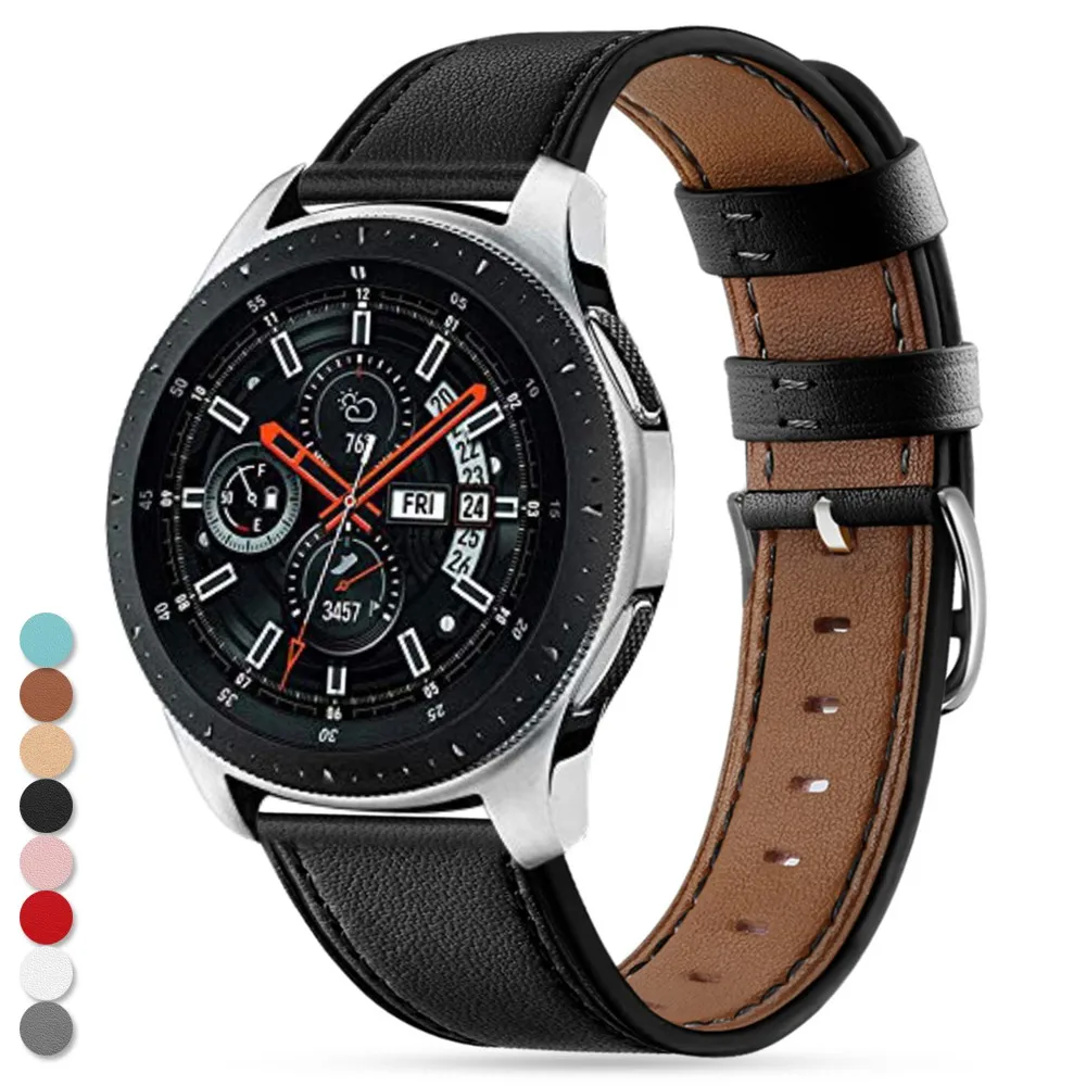 EiEuuk Zamijeniti Remen za sat od prave Kože, Narukvica, Remen za Samsung Galaxy Watch (46 mm)/Pametni Sat Gear S3 Slika 0