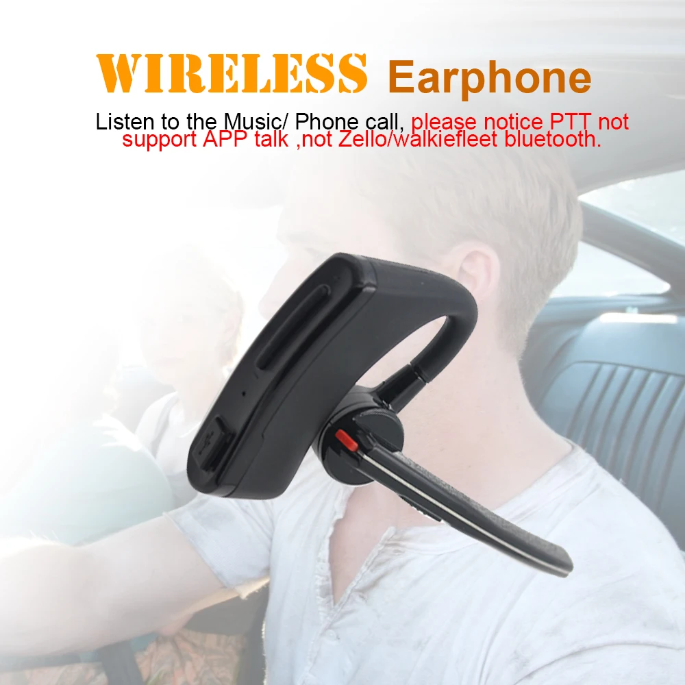 Za BaoFeng UV-82 UV-5R 888S Prijenosni prijenosni radio Dvosmjerni Radio-Moto Bike Bluetooth Hands-free PZR Slušalice Bežične Slušalice Slušalice Slika 5