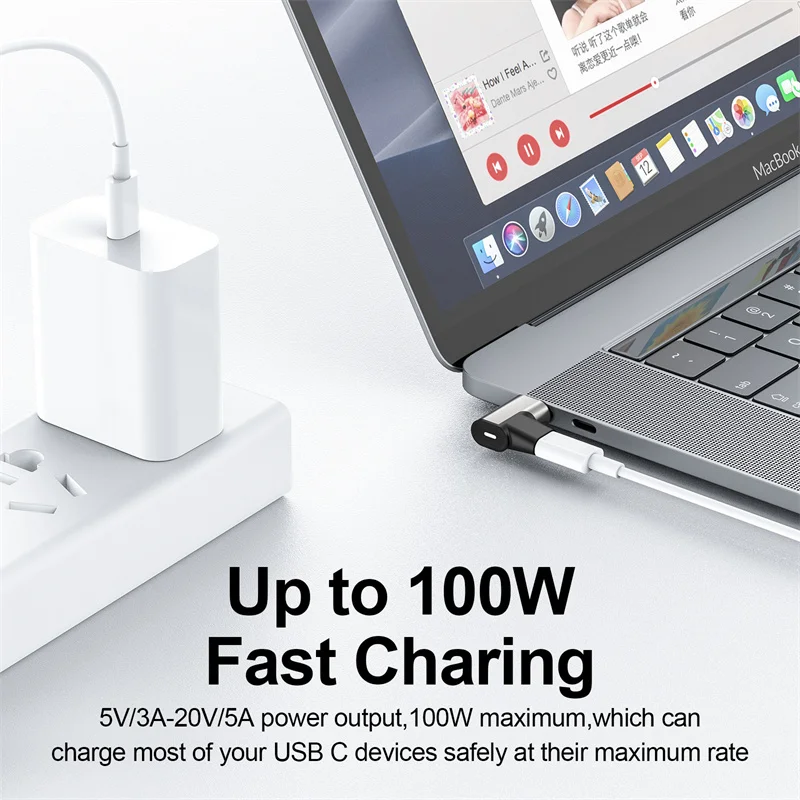 Lovebay Za Macbook 100 W 24Pin Magnetski Adapter Tip C USB C 3,1 Brzo Punjenje Magnetski Pretvarač Podataka Za iPhone Xiaomi 11 Huawei Slika 0