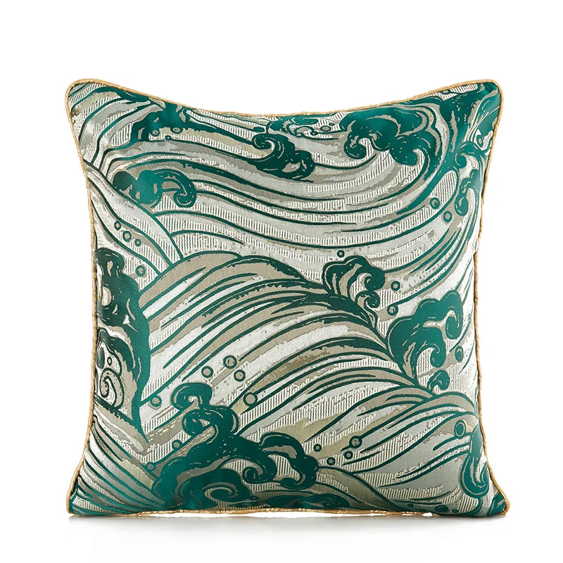 Luksuzna vezene jastučnicu geometrija sprej zelena jastučnicu stolica kauč hotel dekorativna jastučnica Slika 4