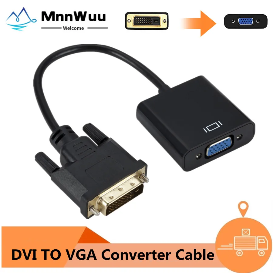 Full HD 1080 P DVI-D DVI NA VGA Adapter Video Kabel, Pretvarač 24 + 1 25Pin na Kabel 15Pin Pretvarač za PC Monitor Računala Vruće Slika 0