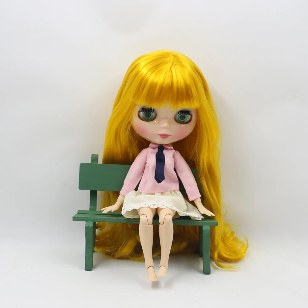 Ledeni Lutka DBS Blyth 1/6 bjd duge žute kose mango zajednički lutka briljantan lice prirodna koža 30 cm igračka posebna ponuda anime djevojke Slika 3