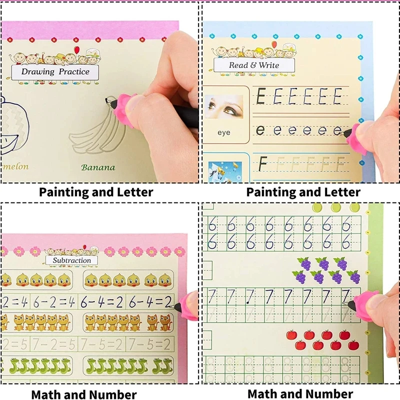 Višekratna Učenje Matematike na Engleskom jeziku 3D Kaligrafija Knjiga Crtanje, Slikovnice Brojke 0-100 Obrazovanje za Djecu Pismo Praksa Igračke, Pokloni Slika 4