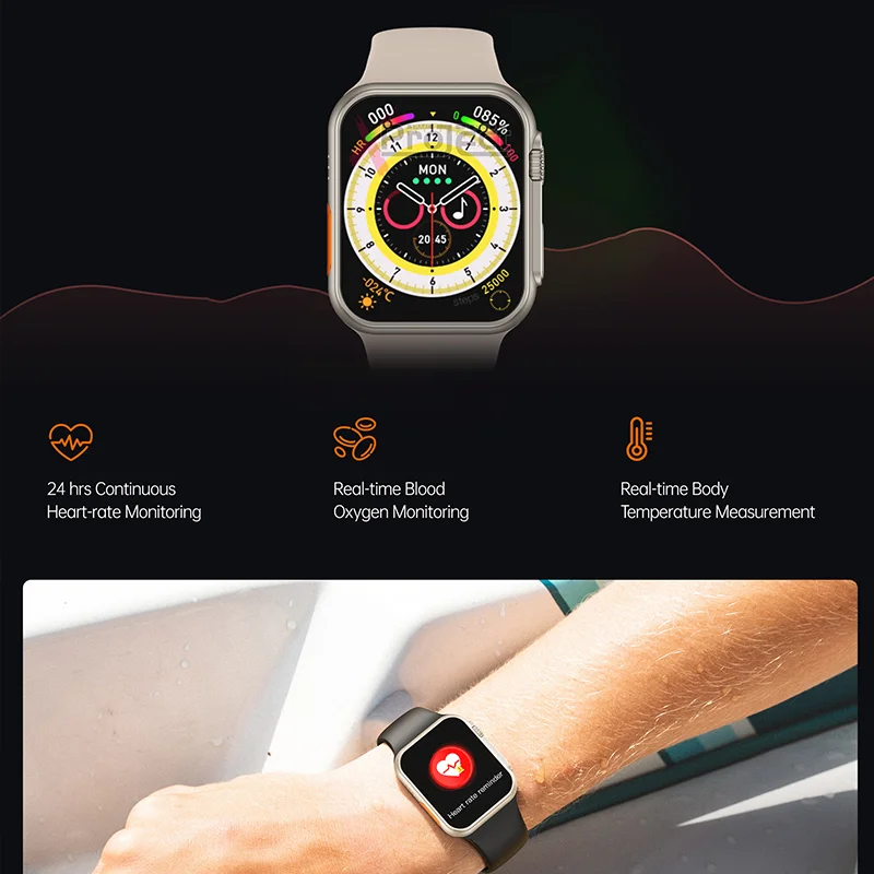 Sat N8 Ultra Smart Watch Series 8 NFC Bluetooth Nazovi Call Fitness Tracker Pametni Satovi Za Muškarce I Žene PK DT8 W27 W37 S8 HW8 PRO MAX Slika 2
