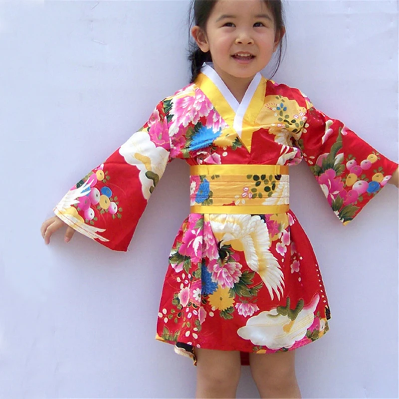 Od 2 do 6 godina, Japanska Tradicionalna Haljina-kimono Za Novorođene Djevojčice, Poklon Za Rođendan, Svečani Novogodišnji Kostim, Luksuzna Dječje Юката Slika 0