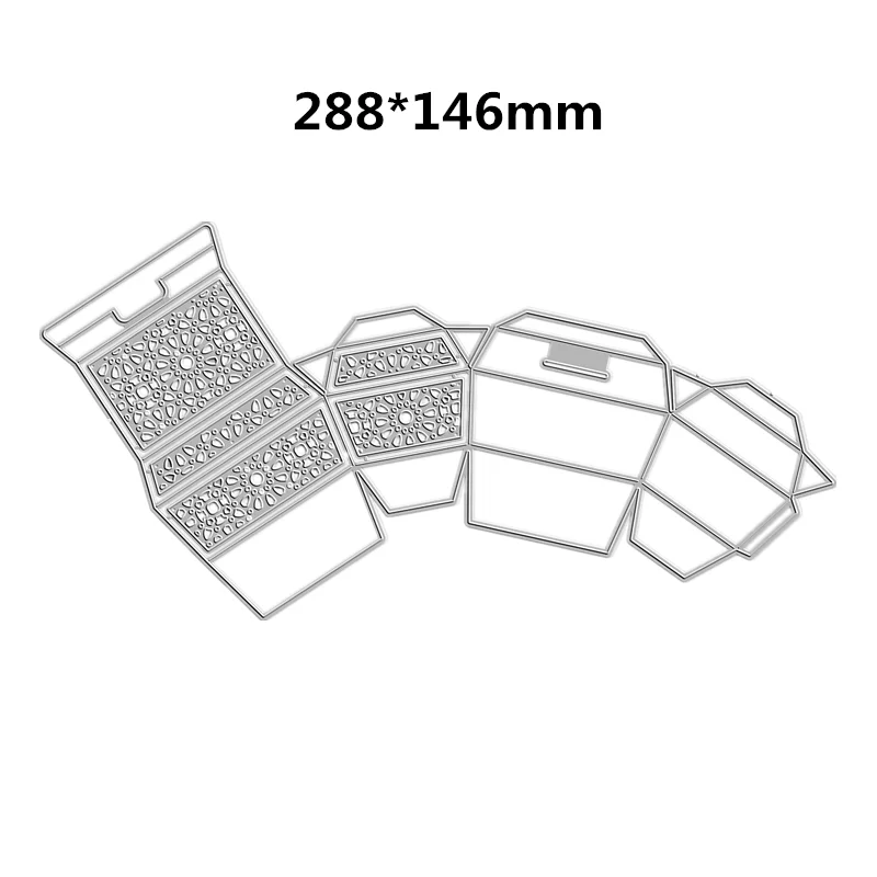 2022 3D Metalnih Reznih Marke za Kvadratni Poklon Kutije za Pribor za Scrapbooking Umrijeti Žigosanje Okvir Kartice Zanat Skup Probijala Slika 2
