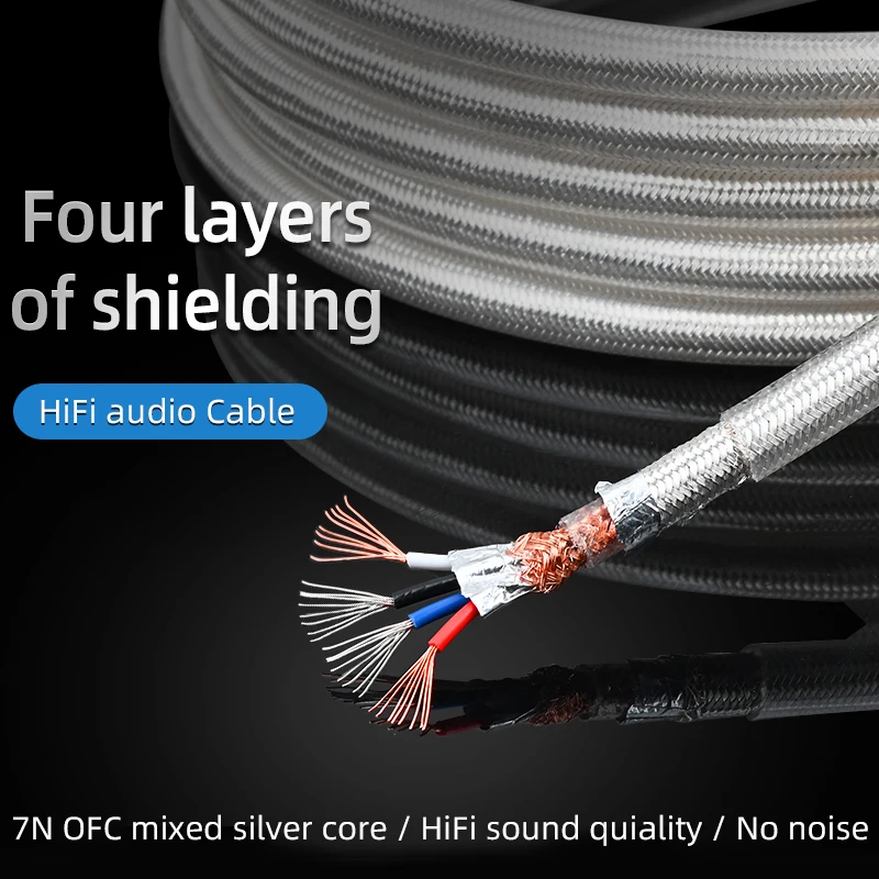 ATAUDIO 7N Bakar-srebro Mješoviti Optički kabel Hifi RCA XLR kabela s Optičkim vlaknom Diy s visokim udjelom čistog Bakra Slika 4